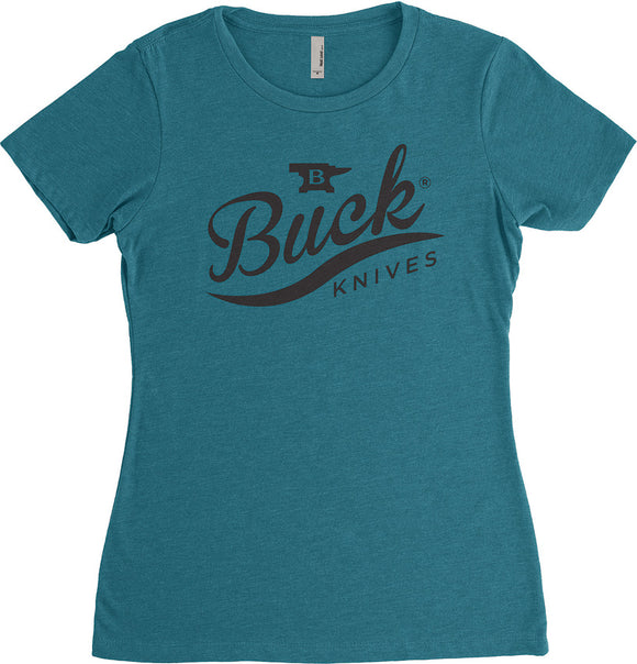 Buck Womens T-Shirt Buck Script L 11758