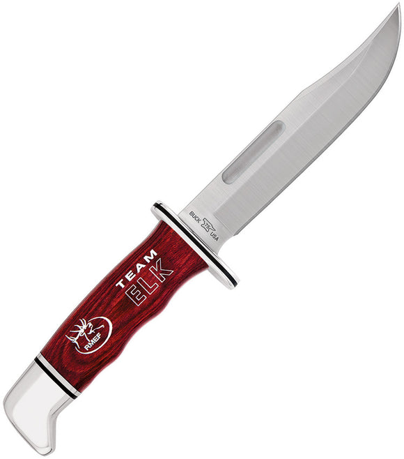 BUCK Knives Special Red Rocky Mountain Team Elk Fixed Blade Knife - 119CWSRMEF