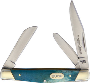 Buck Trio Blue Bone Folding Pocket Knife 12043