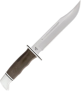 Buck 120 General Pro Bowie Fixed Blade Knife Green Micarta (7.3" S35VN) w/ Sheath BU120GRS1