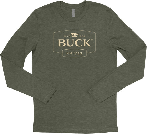 Buck Long Sleeve T-Shirt Green L 12377