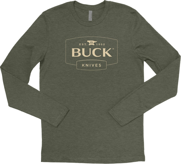 Buck Long Sleeve T-Shirt Green XL 12378