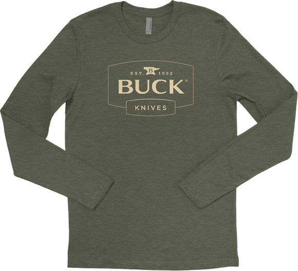 Buck Long Sleeve T-Shirt Green XXL 12379