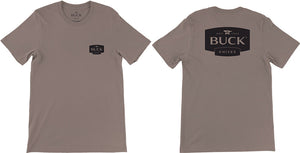 Buck Logo T-Shirt Large Brown Short Sleeve 12852