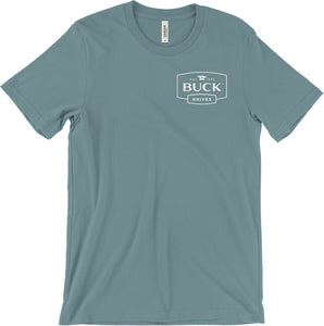 Buck X-Large XL Knife Logo Slate Blue Short Sleeve T-Shirt 13349