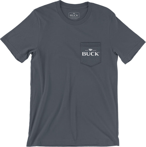 Buck Pocket Grey Short Sleeve X-Large T-Shirt 13355