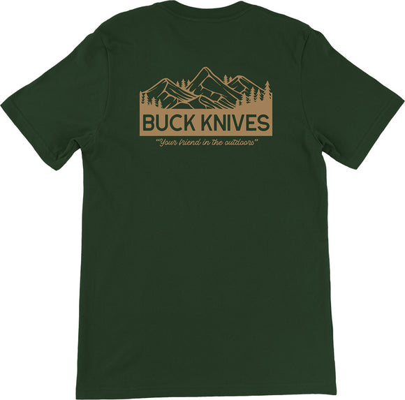 Buck Your Outdoor Friend Green Short Sleeve Large T-Shirt 13372