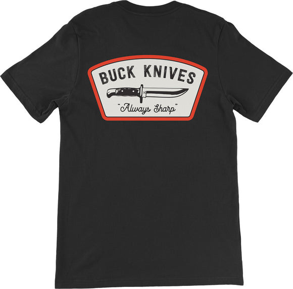 Buck Always Sharp Black Short Sleeve X-Large T-Shirt 13391
