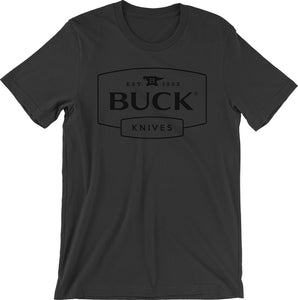 Buck Large L Subdued Knife Logo Gray Short Sleeve T-Shirt 13588