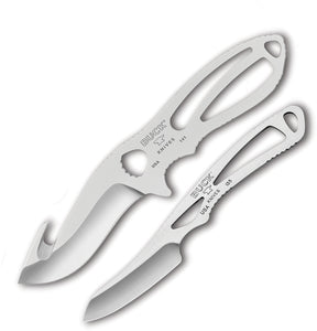 BUCK Set of 2 PakLite Trophy Kit Guthook & Caper Fixed Blade Knives 141SSGVP