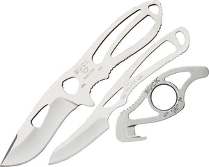 BUCK Set of 3 PakLite Field Master Kit Stainless Fixed Knives + Sheath 141SSSVP