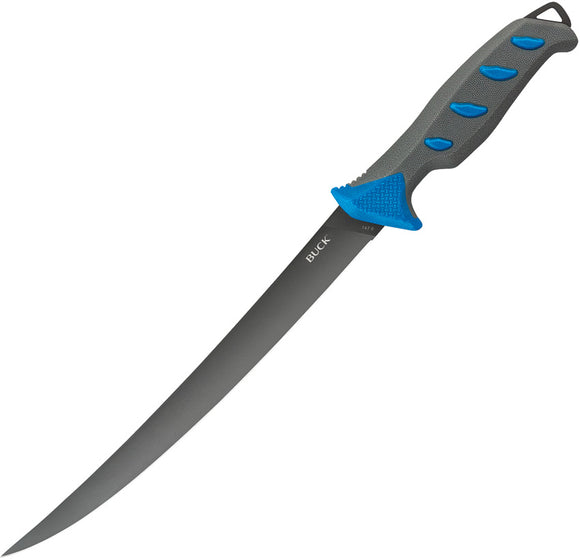Buck 147 Hookset Fillet Blue & Gray TPE 5Cr15MoV Stainless Fixed Blade Knife 147BLS