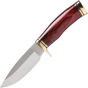 Buck Vanguard Rosewood 420HC Stainless Drop Pt Fixed Blade Knife w/ Sheath 192BO22