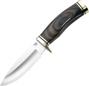 BUCK Knives 8" Vanguard Walnut Wood Handle Fixed Drop Blade Knife + Sheath 192