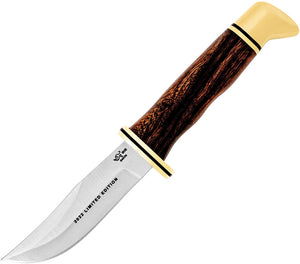 Buck Ranger Legacy Collection Brown & Brass Ironwood S45VN Steel Fixed Blade Knife 212IWSLE