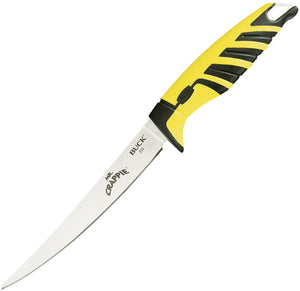 BUCK Knives 11.25" Mr Crappie Slab Shaver Yellow Fixed Blade Fillet Knife 233YWS