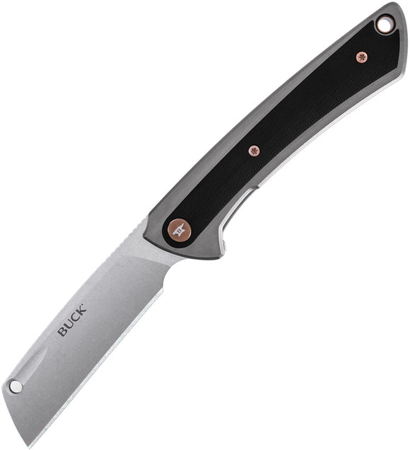 Buck Hiline Framelock Black G10/Aluminum Folding D2 Steel Pocket Knife 263GYS