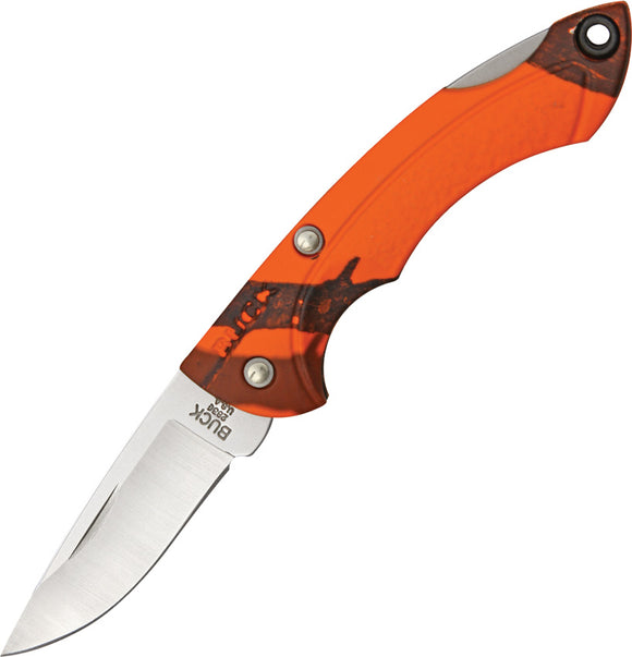 BUCK Knives Nano Bantam Folding Lockback Mossy Oak Orange Camo Knife 283CMS9