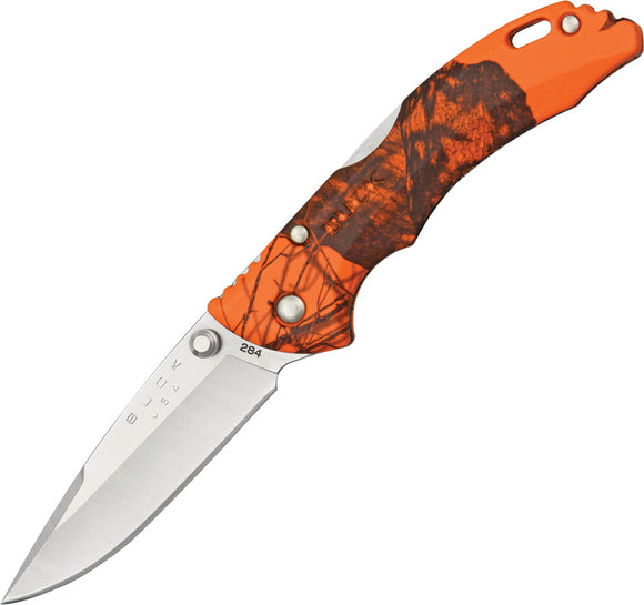 BUCK Knives Bantam Folding Lockback Mossy Oak Blaze Orange Camo Knife 284CMS9