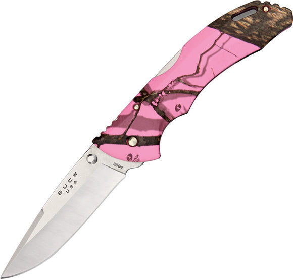 BUCK Knives Bantam BHW Mossy Oak Blaze Pink Folding Lockback Knife 286CMS10