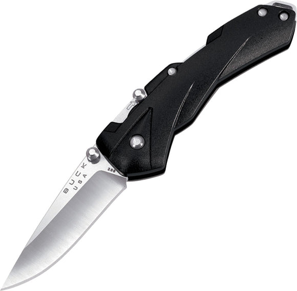 BUCK Knives Quick Fire Black ETP Handle A/O Blade Lockback Folding Knife  288BKS