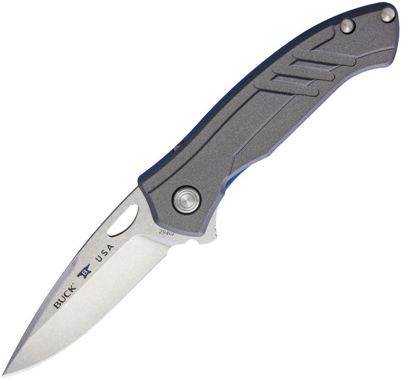 Buck Momentum Linerlock Gray S30V Folding Knife 294gys2