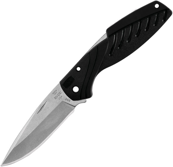 Buck Rival III XL Lockback Black Folding 420HC Stainless Drop Pt Pocket Knife 3366BKS