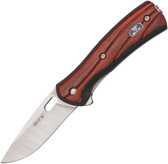 BUCK Knives Vantage-Avid Framelock Dymondwood Insert Handle Folding Blade Knife 341RWS