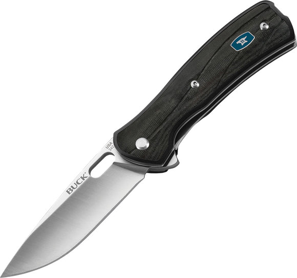 BUCK Knives Vantage Pro Black G10 Handle Linerlock Folding Blade Knife - 342BKS1