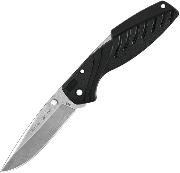 BUCK Knives Rival III Lockback Stainless Folding Black Knife 366BKS