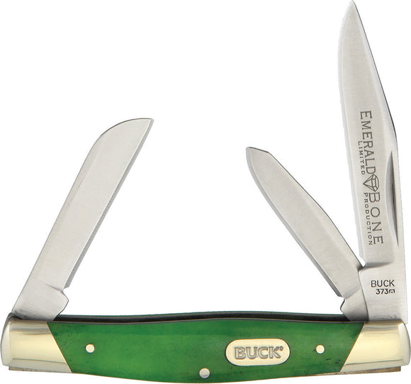 Buck Trio Emerald Bone folding Pocket knife 373grssm