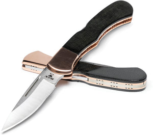 Buck Bucklock Pro Lockback 2023 Legacy Collection Black Micarta & Copper Folding 154CM Knife  OPEN BOX