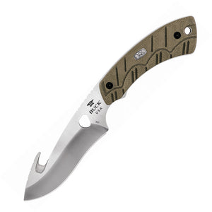 BUCK Knives Open Season Skinner Guthook Fixed Blade Green Handle Knife 537ODG