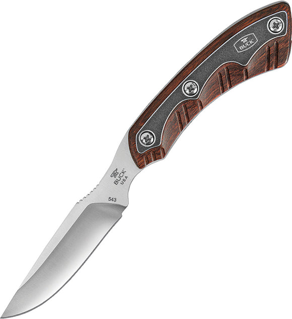 BUCK Knives Open Season Caper Rosewood Handles Fixed Blade Knife + Sheath 543RWS
