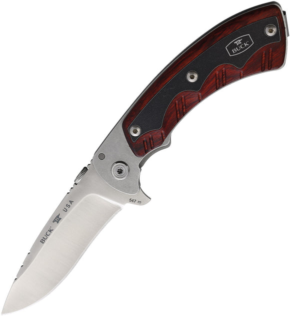 Buck Open Season Linerlock Brown Wood & Stainless Folding S30V Pocket Knife 547BO
