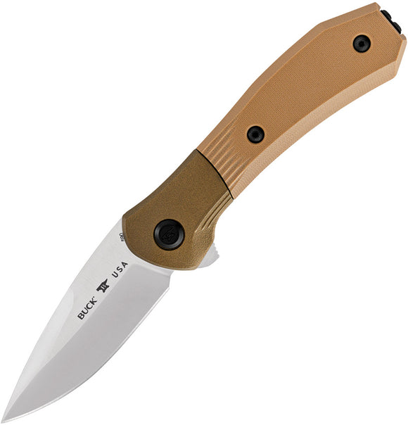 Buck Paradigm Liner Lock A/O Spring Assisted Knife Brown G-10 (3