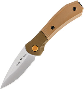 Buck Automatic Paradigm Shift Knife Brown G10 CPM-S35VN Stainless Drop Point Blade 591BRS