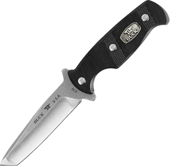 BUCK Knives Ops Boot Tanto Black G10 Fixed Blade Knife + Sheath 616BKS