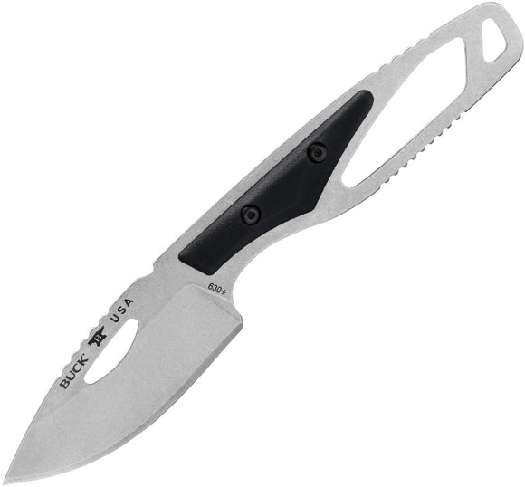 Buck 630 PakLite 2.0 Hide Select Black GFN 420HC Fixed Blade Knife w/ Sheath 630BKS