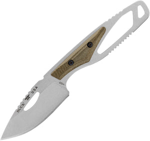 Buck 630 Paklite 2.0 Hide Pro Green Micarta 420HC Fixed Blade Knife 630GRS