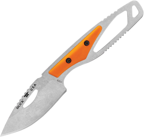 Buck 630 PakLite 2.0 Hide Select Orange GFN 420HC Fixed Blade Knife w/ Sheath 630ORS