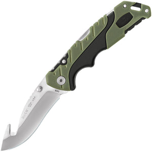 Buck Large Pursuit Green/Black Folding 420HC Guthook Pocket Knife 660GRG