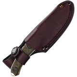 Buck Alpha Scout Brown & Tan Textured Richlite S35VN Fixed Blade Knife w/ Belt Sheath 662BRS