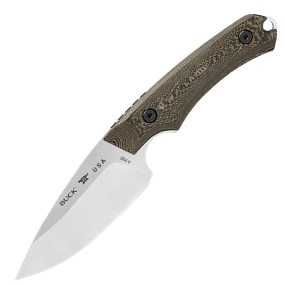 Buck Alpha Hunter Textured Richlite CPM-S35VN Fixed Blade Knife w/ Sheath 664BRS