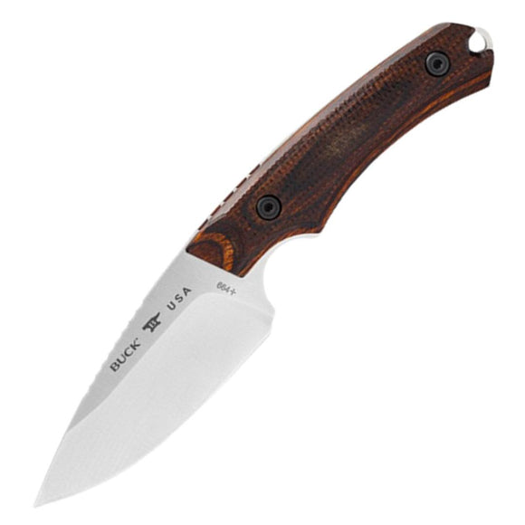 Buck Alpha Hunter Walnut Dymalux CPM-S35VN Fixed Blade Knife w/ Sheath 664WAS