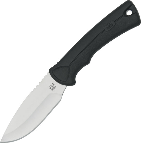 BUCK Knives Bucklite Max Small Black Handle Fixed Blade Knife + Sheath 673BKS