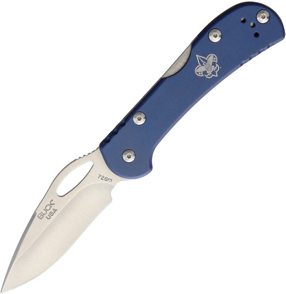 BUCK Knives Mini Spitfire BSA Boys Scouts of America Blue Handle Folding Pocket Knife 726BLSBSA