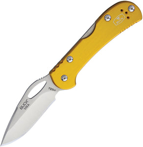 Buck Mini Spitfire Lockback Yellow Folding Knife 726YWS