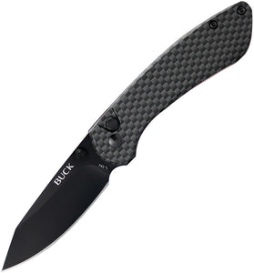 Buck Mini Sovereign Button Lock Carbon Fiber Folding 7Cr17MoV Pocket Knife 743CFS