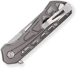 Buck Mini Trace Ops Linerlock Gray Aluminum Folding 7Cr17MoV Pocket Knife 813GYS